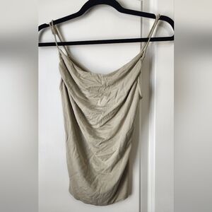 Free People Cream Cami with Ruched Detail